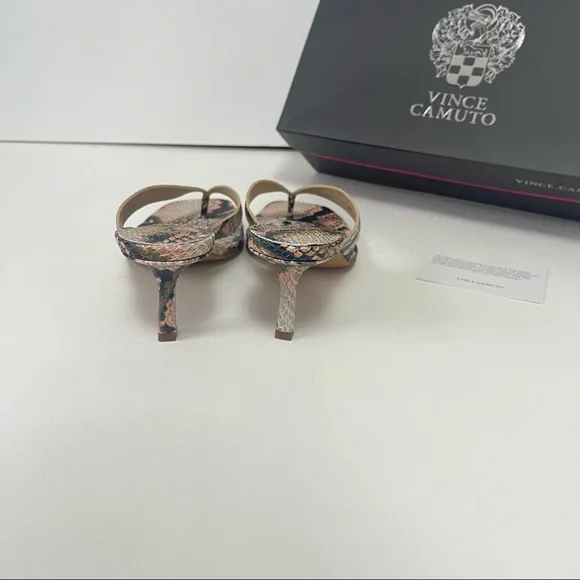 Vince Camuto Snake Skin Pattern Saresta Thong Sandal New In Box - Picture 4 of 14